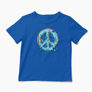 Tricou Peace Cake - Tort de Pace - Copii-Albastru Regal